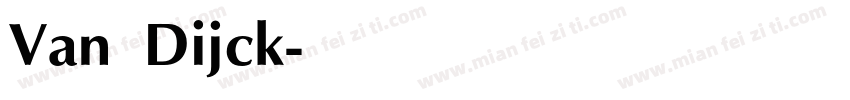 Van Dijck字体转换